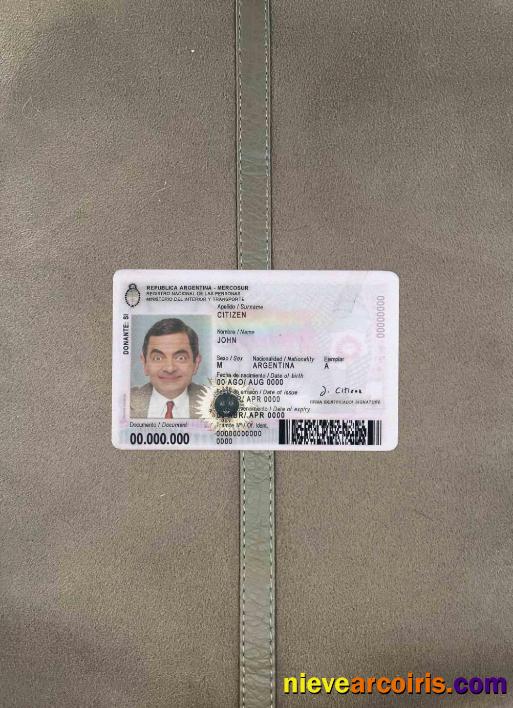 Argentina ID card 2020 – present photolook